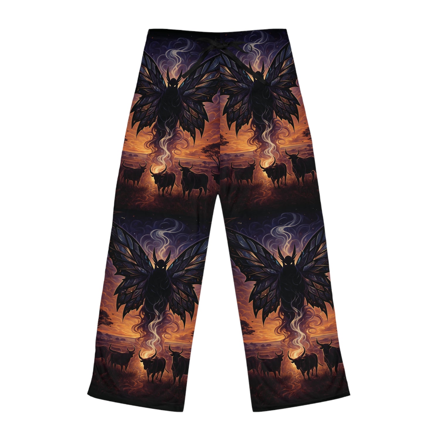 Moth Spirit Lounge Pants — Midnight Forest Women's Pajama Pants